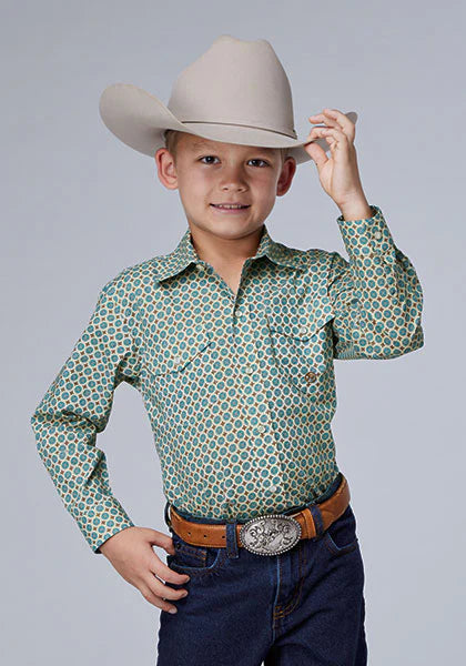 CL03-030-0225-4032 Boys Roper Shirt L/S Snap - Sedona Sunset