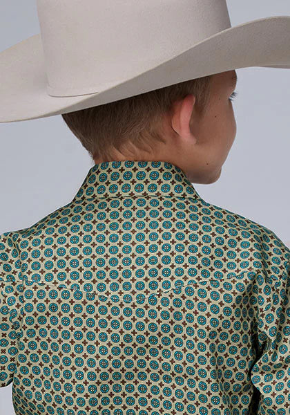 CL03-030-0225-4032 Boys Roper Shirt L/S Snap - Sedona Sunset