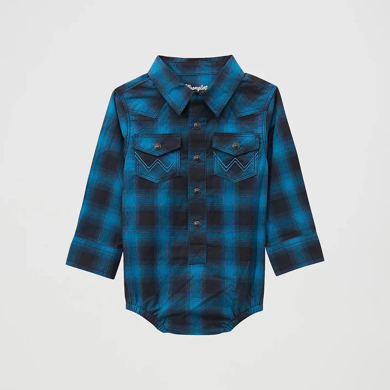 CL112369513 Baby Boy Wrangler Western L/S Shirt- Plaid