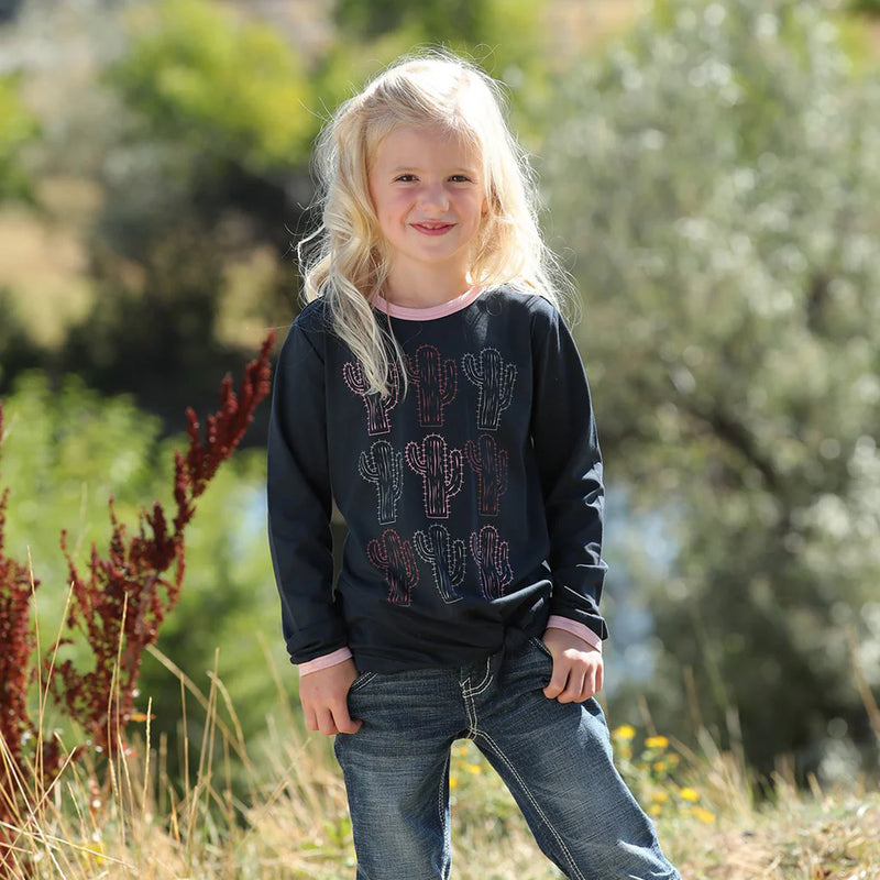 CLCTK8600002 Girls Cruel Girl -L/S Shirt-Cactus Print