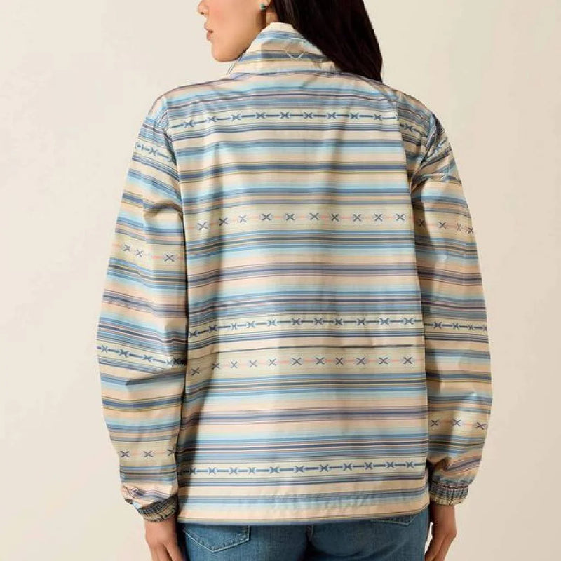 CL10071266 Ariat Ladies Whisper Pullover Jacket- Sunset Serape Stripe
