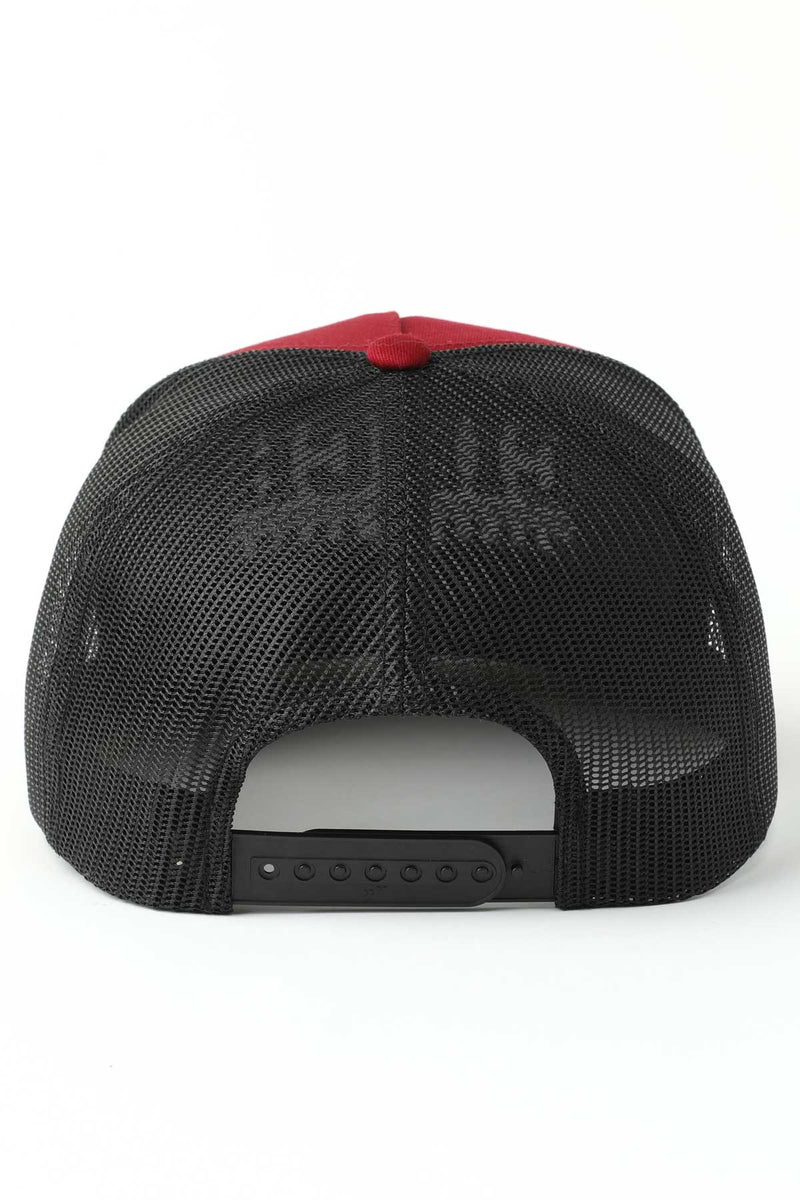 CLMCC0600612 Ball Cap Cinch Flat Brim Red/Black