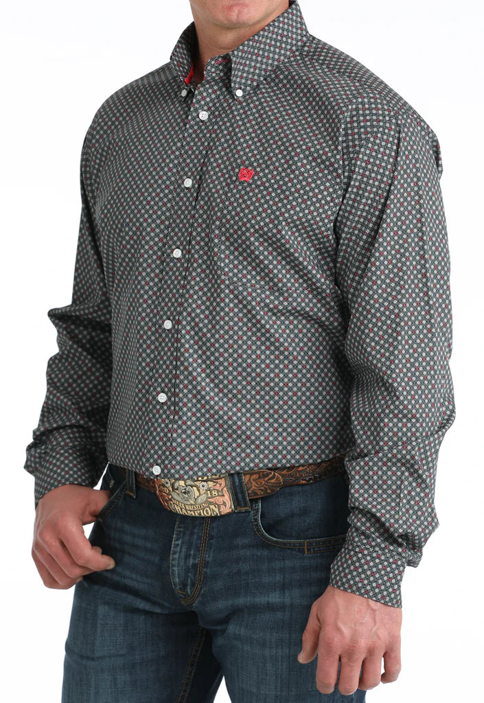 CLMTW1106043 Men's Cinch L/S Button-Geo Print