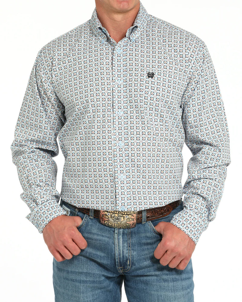 CLMTW1106049 Men's Cinch L/S Button-Small Flower Print