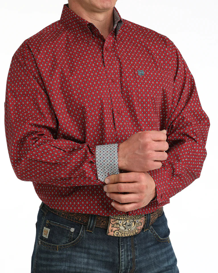 CLMTW1106051 Men's Cinch L/S Button-Geo Print