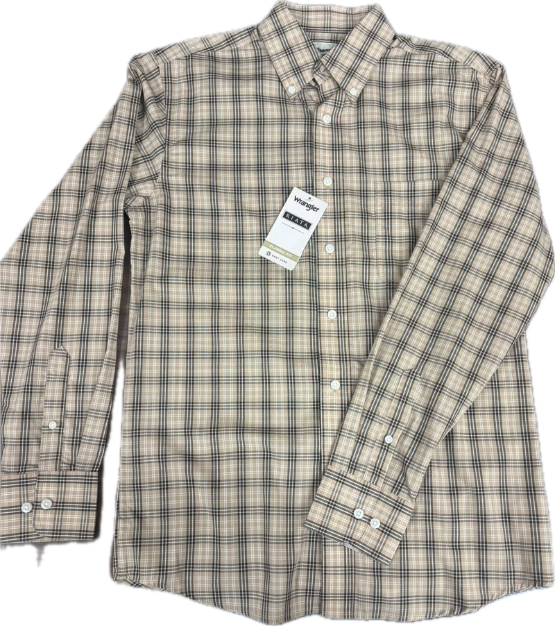 CL112352378 Men's Riata Button Shirt L/S Asst Plaid
