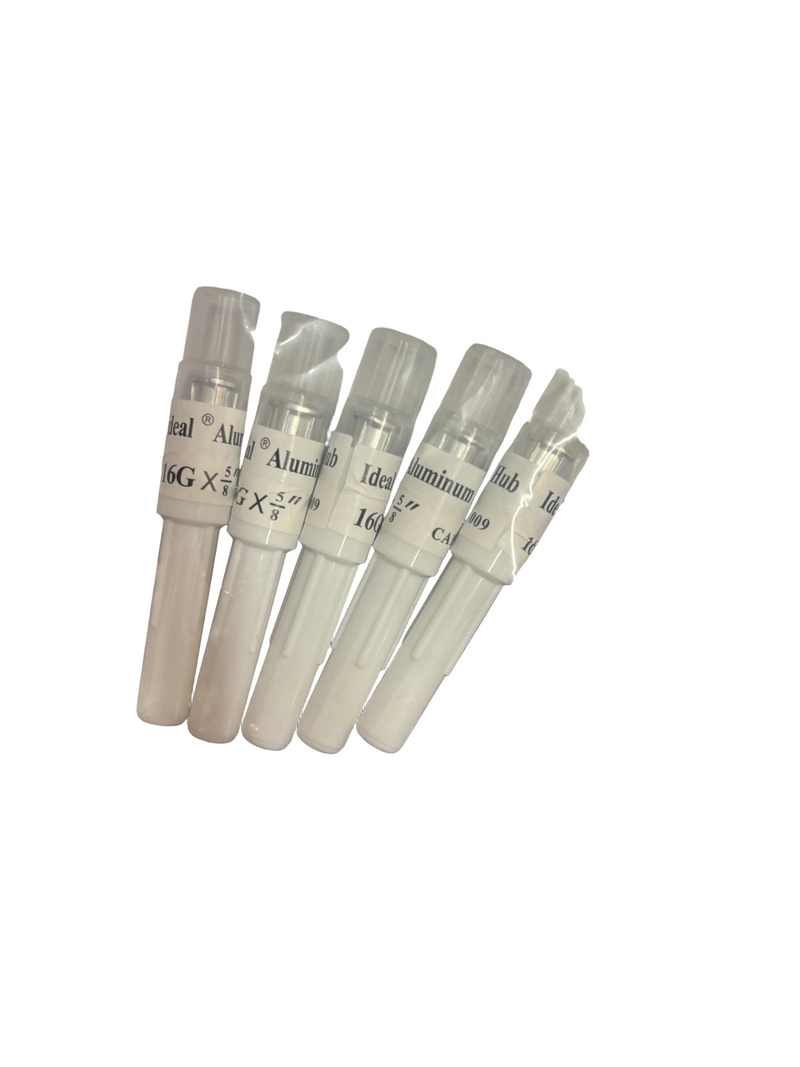 AC100412 Needle Aluminum Hub 16gax5/8" 5Pk