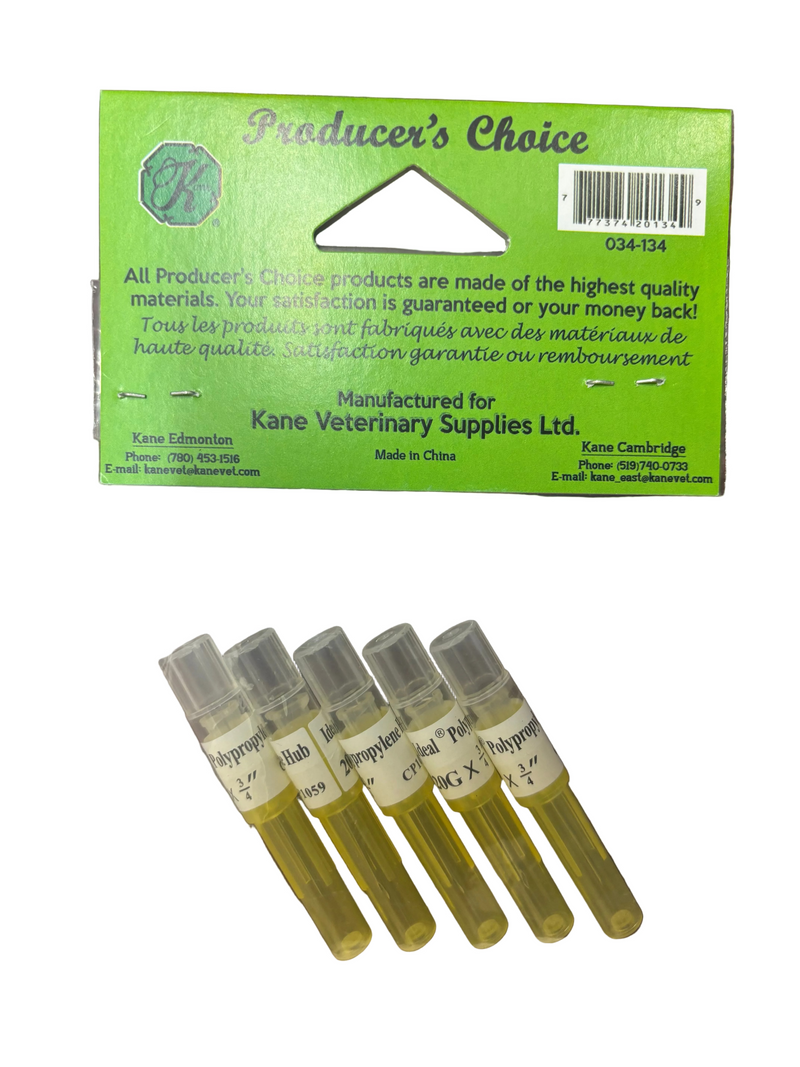 AC034-134 Needle Poly Hub 20 gax3/4" 5/pkg