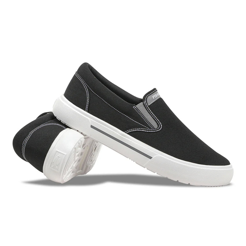 CLSBR-MSO Fishooz Men's Sunbrella Slip On - Black/White