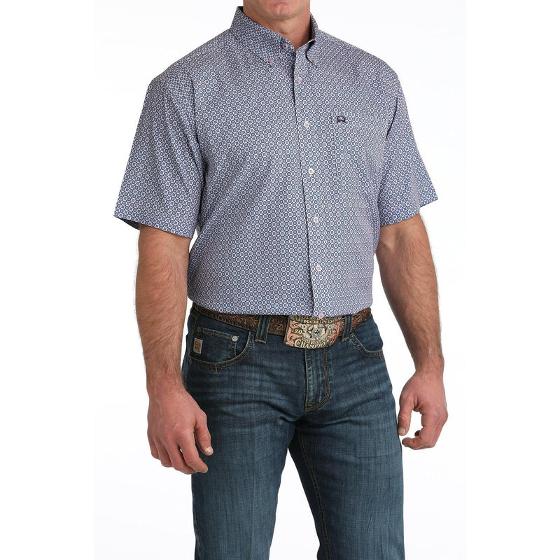 CLMTW1704161 LIL Mens Cinch S/S Shirt Arenaflex Print "Lilac Print"
