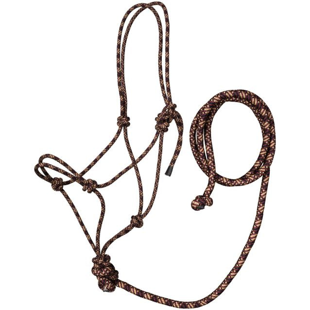 TK50-1013-Burgandy Halter Rope Horse Tri Colored