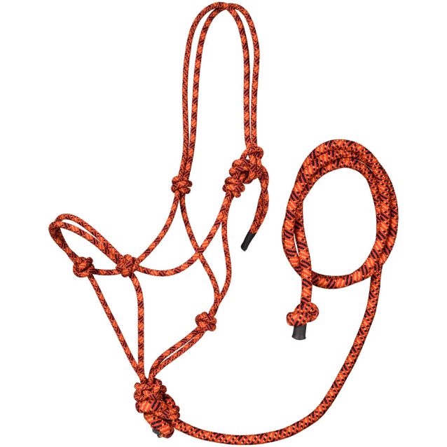 TK50-1013-Orange Halter Rope Horse Tri Colored