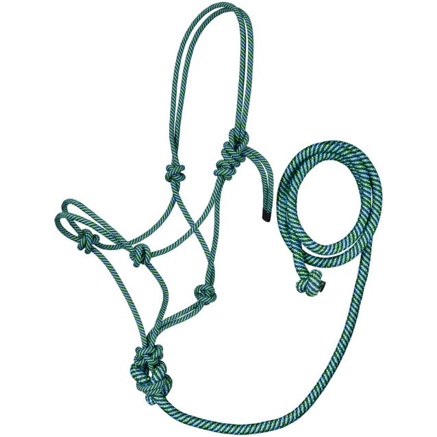 TK50-1013-Green Halter Rope Horse Tri Colored