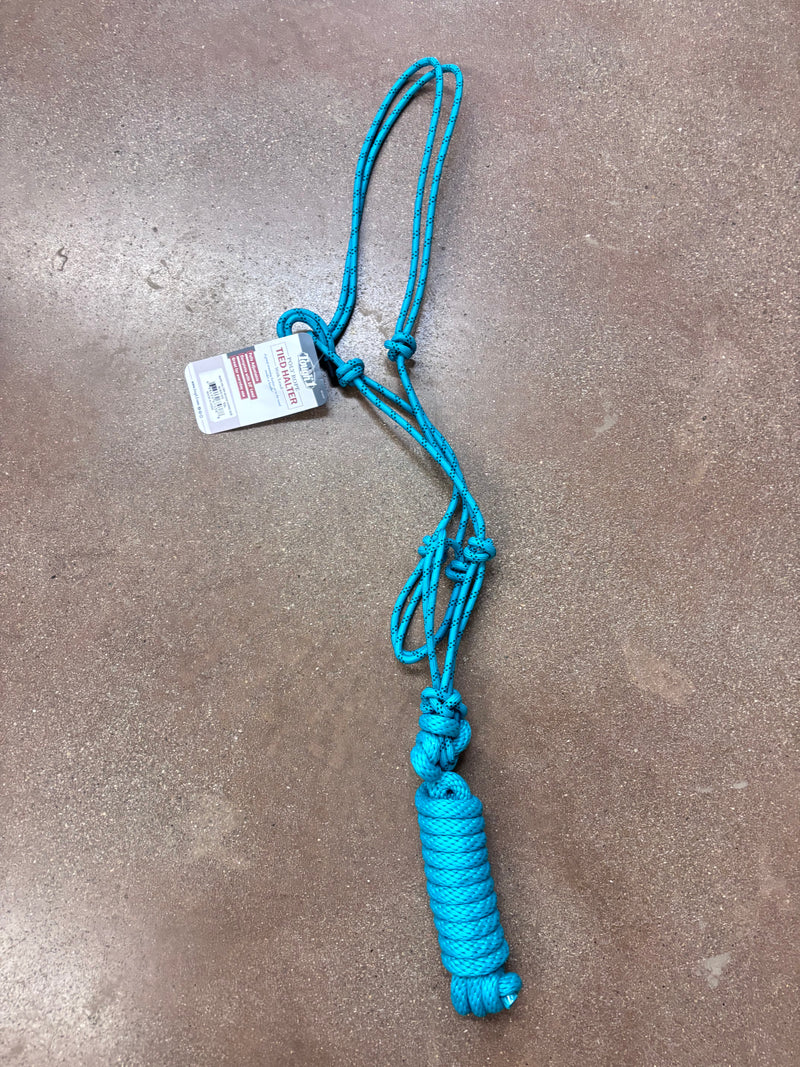 TK50-1010H-Teal Halter Rope w/Lead - Horse