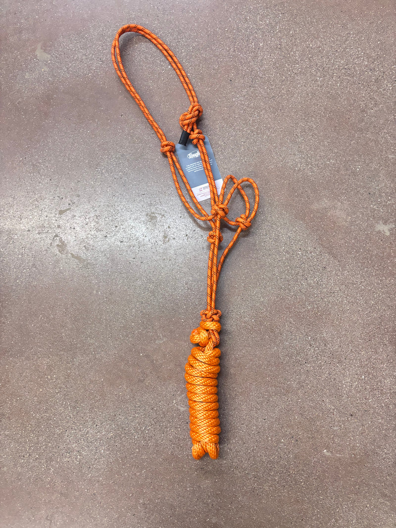 TK50-1010H-Orange Halter Rope w/Lead - Horse