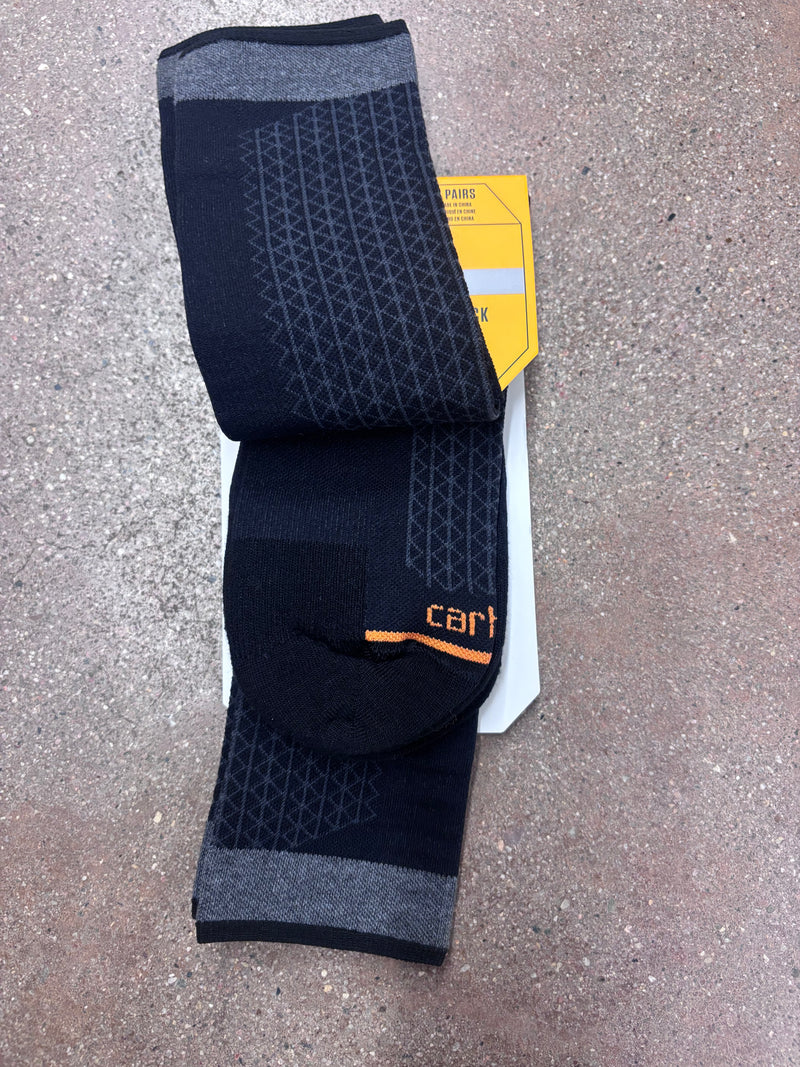 CLSC8012-Black Socks Mens- Lightweight Durable Crew