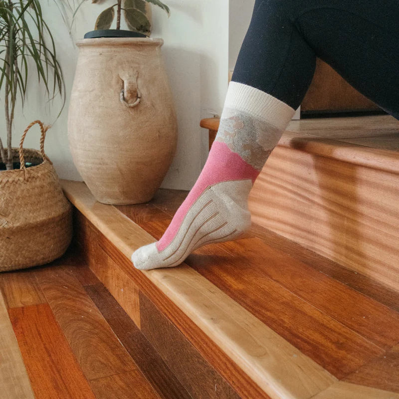 CLAMS2-S/M Alpaca Socks Mountain- Pink