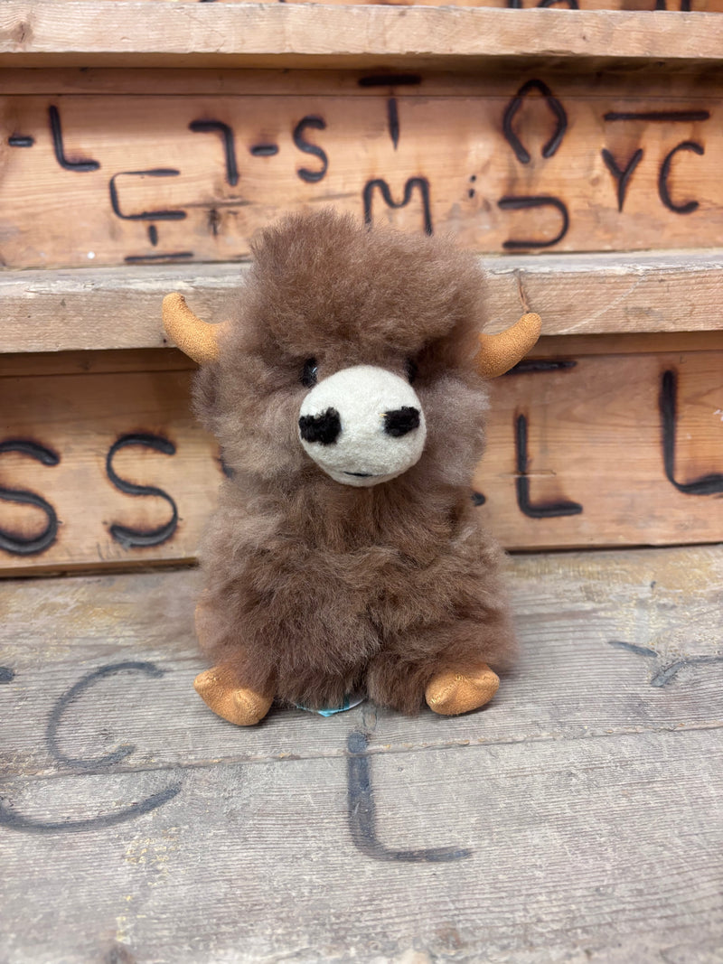 BGASTU23 Alpaca Fur Stuffed Animals- Highland 8.5"