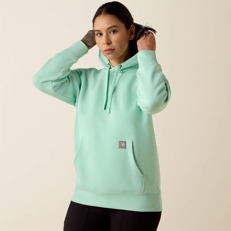 CL10071330-Ariat Ladies Rebar Light Weight Hoodie- Mint Green