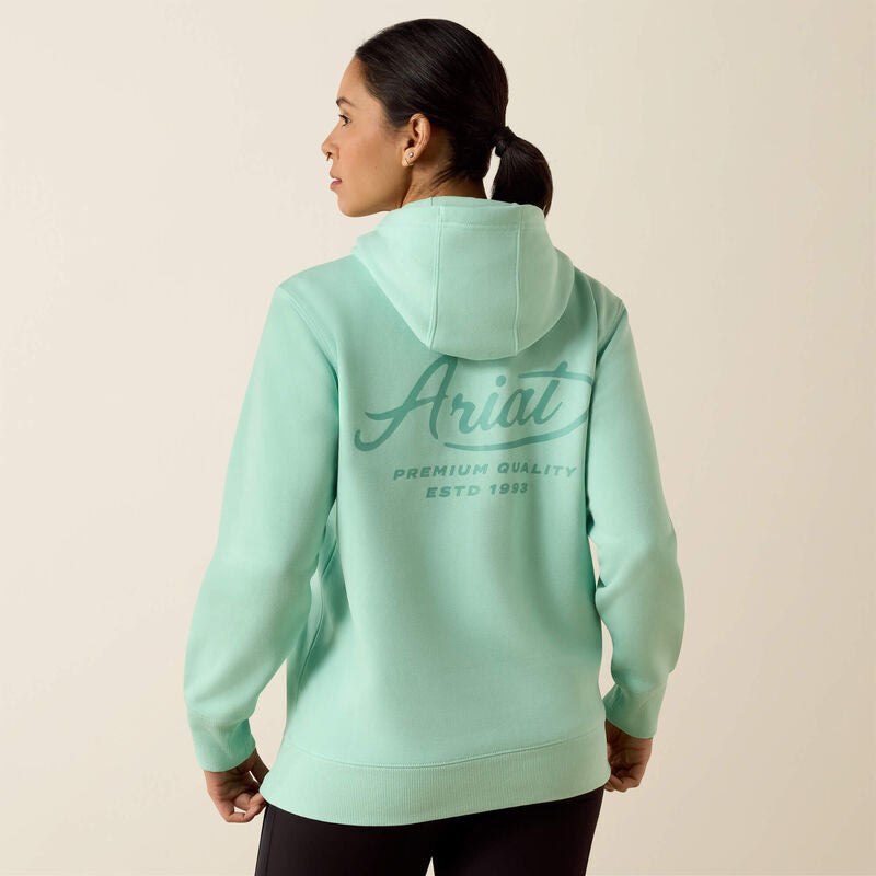 CL10071330-Ariat Ladies Rebar Light Weight Hoodie- Mint Green