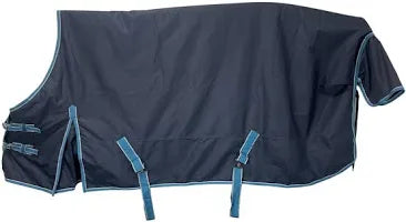 TK862242-76"-Blk/Navy Blanket Turnout Eco 600D Waterproof and Breathable