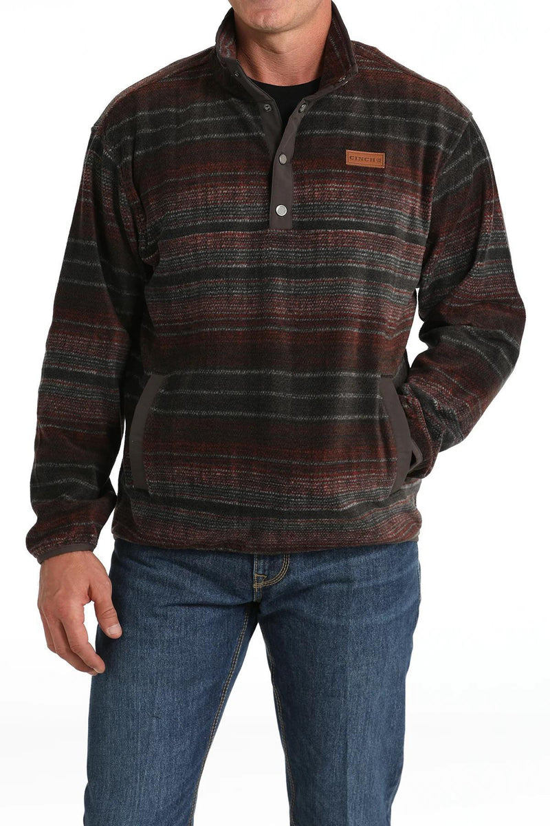 CLMWK1514023-Brown Mens Cinch Polar Fleece