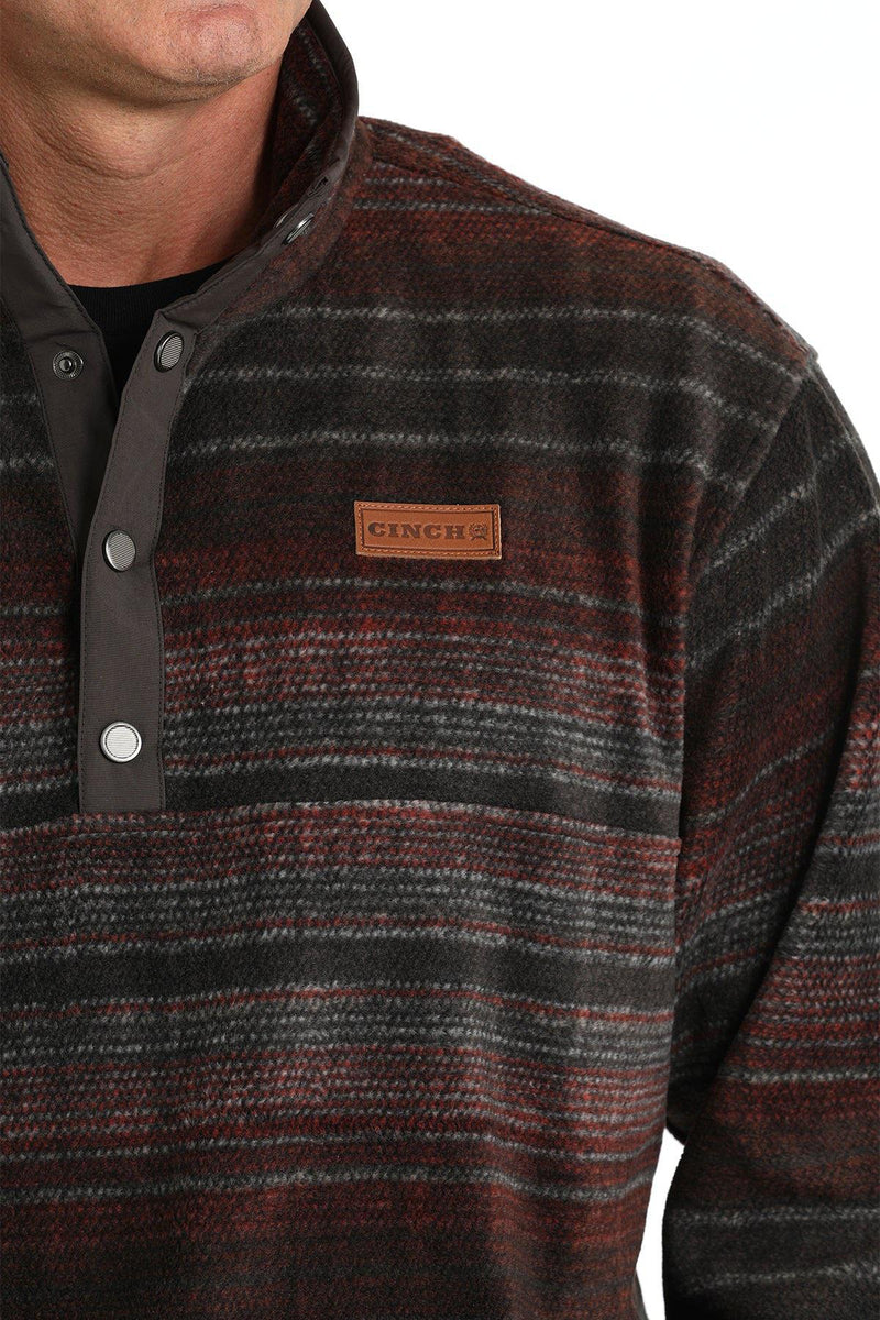 CLMWK1514023-Brown Mens Cinch Polar Fleece