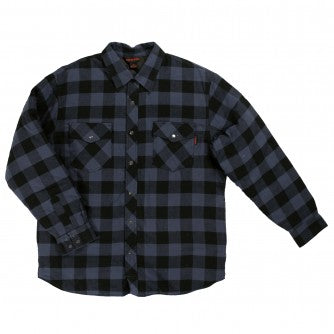 CLWS051-L-NVY/BK Shirt "Tough Duck" Quilt Lined Flannel