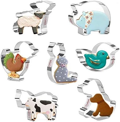 BG356-0189 7 Pc Cookie Cutter Set - Farm Animal