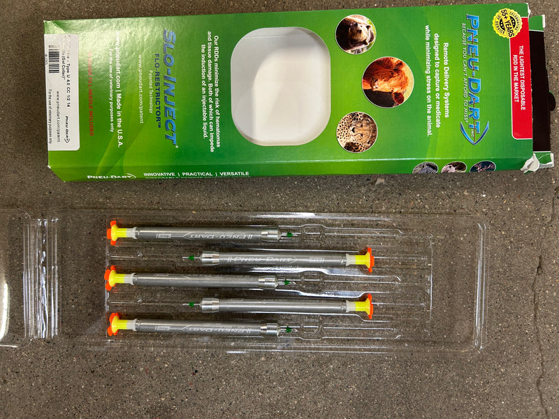ACPNEU4-1/2 Pneu-Dart Drug Delivery Dart 4cc 1/2" 14 GA