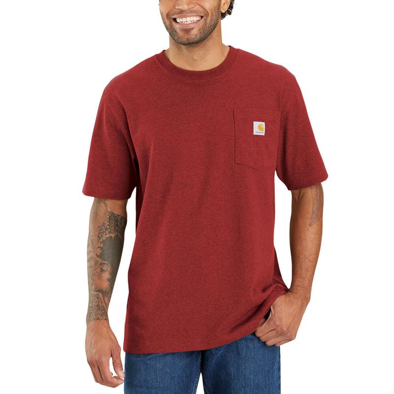 CLK87-BLS-XXL-Red Carhartt Mens T-Shirt-Loose Fit w/Pocket