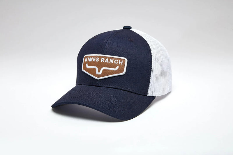 CLKIMES-HAT-Lander Kimes Ranch  Ball Caps " Lander Navy and White"