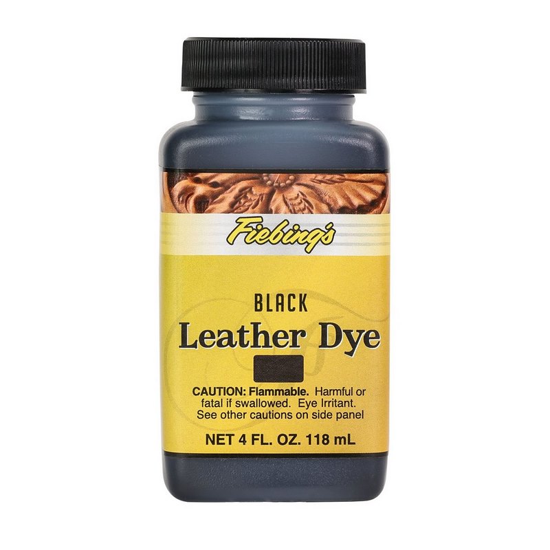 TKV7219 Leather Dye Black 4 oz Fiebing's