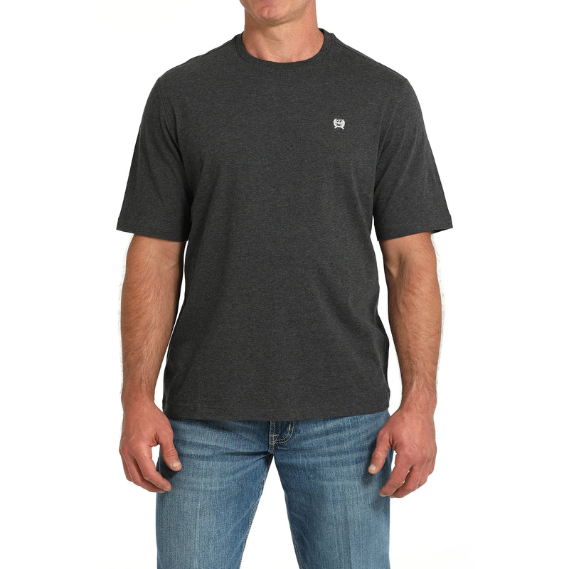CLMTK1650001- Mens T-Shirt Cinch , Embroidered Corner Logo -  Heather Black