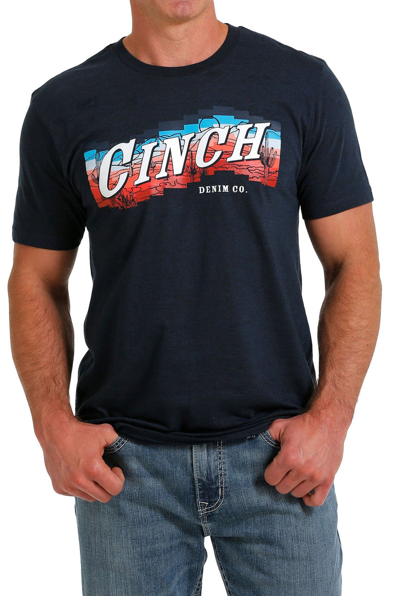 CLMTT1690567-S-NAVY Mens T-Shirt Cinch " Cinch Denim Co"
