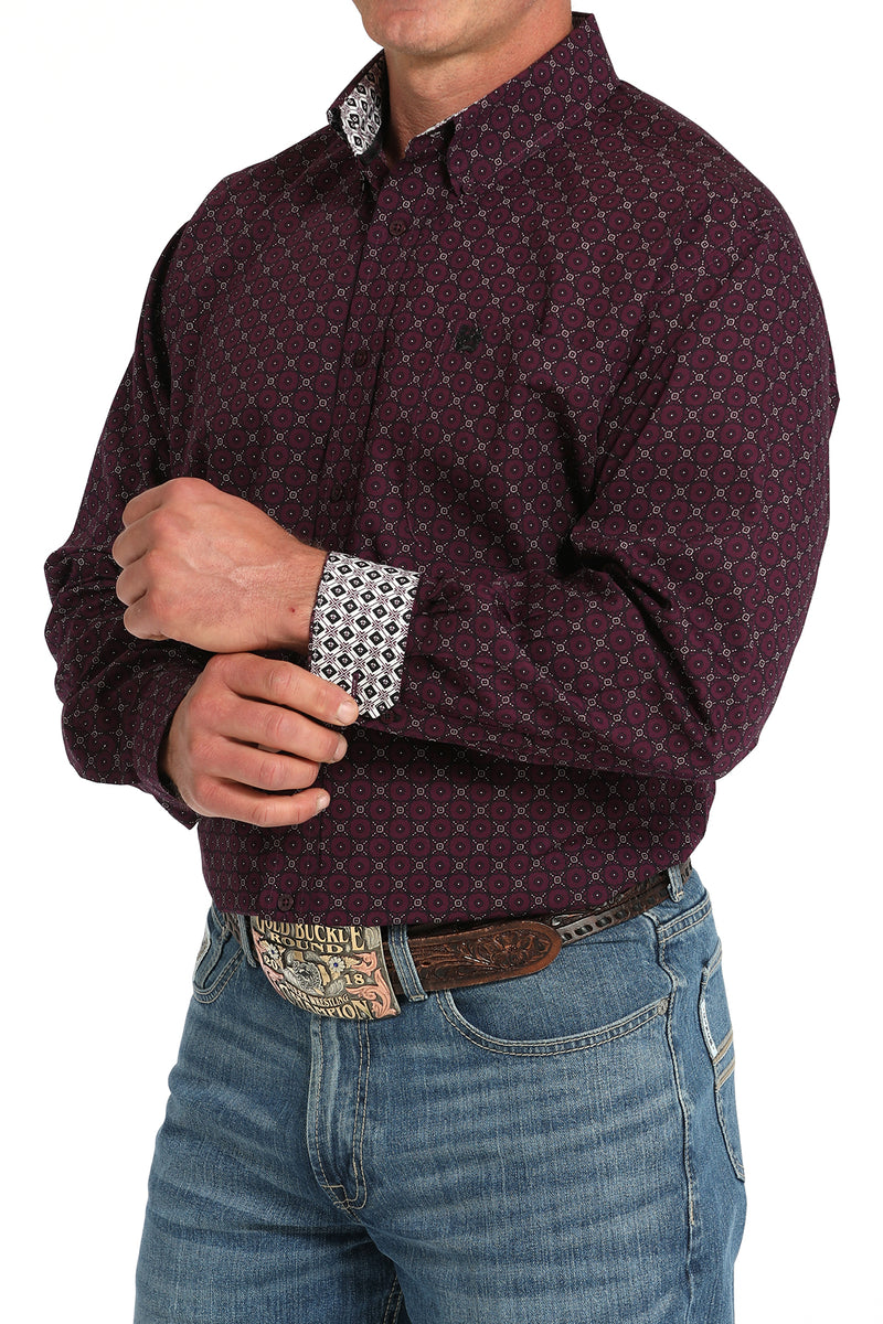 CLMTW1105918 Cinch Mens L/S Print - Purple