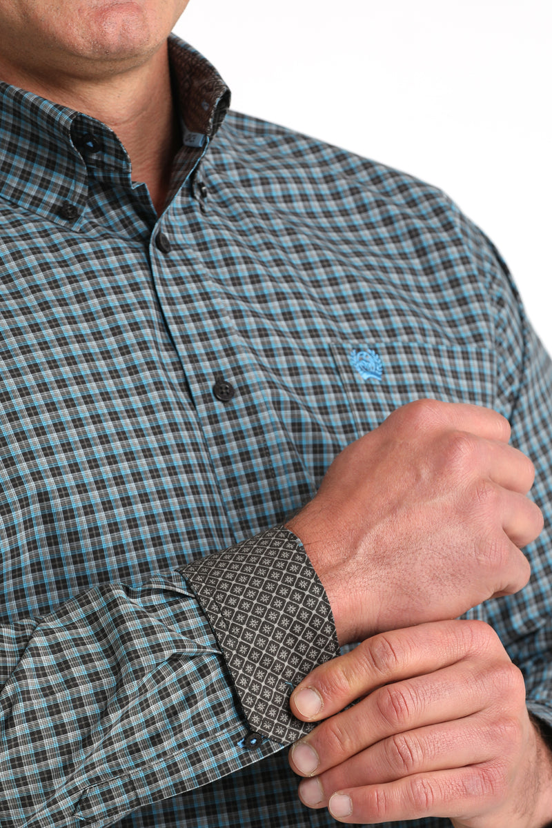 CLMTW1106006 Men's Cinch L/S Button- Plaid Print