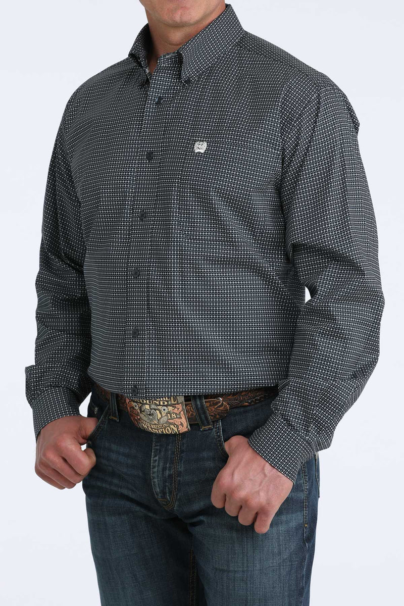 CLMTW1106079 Men's Cinch L/S Button up- Navy Print