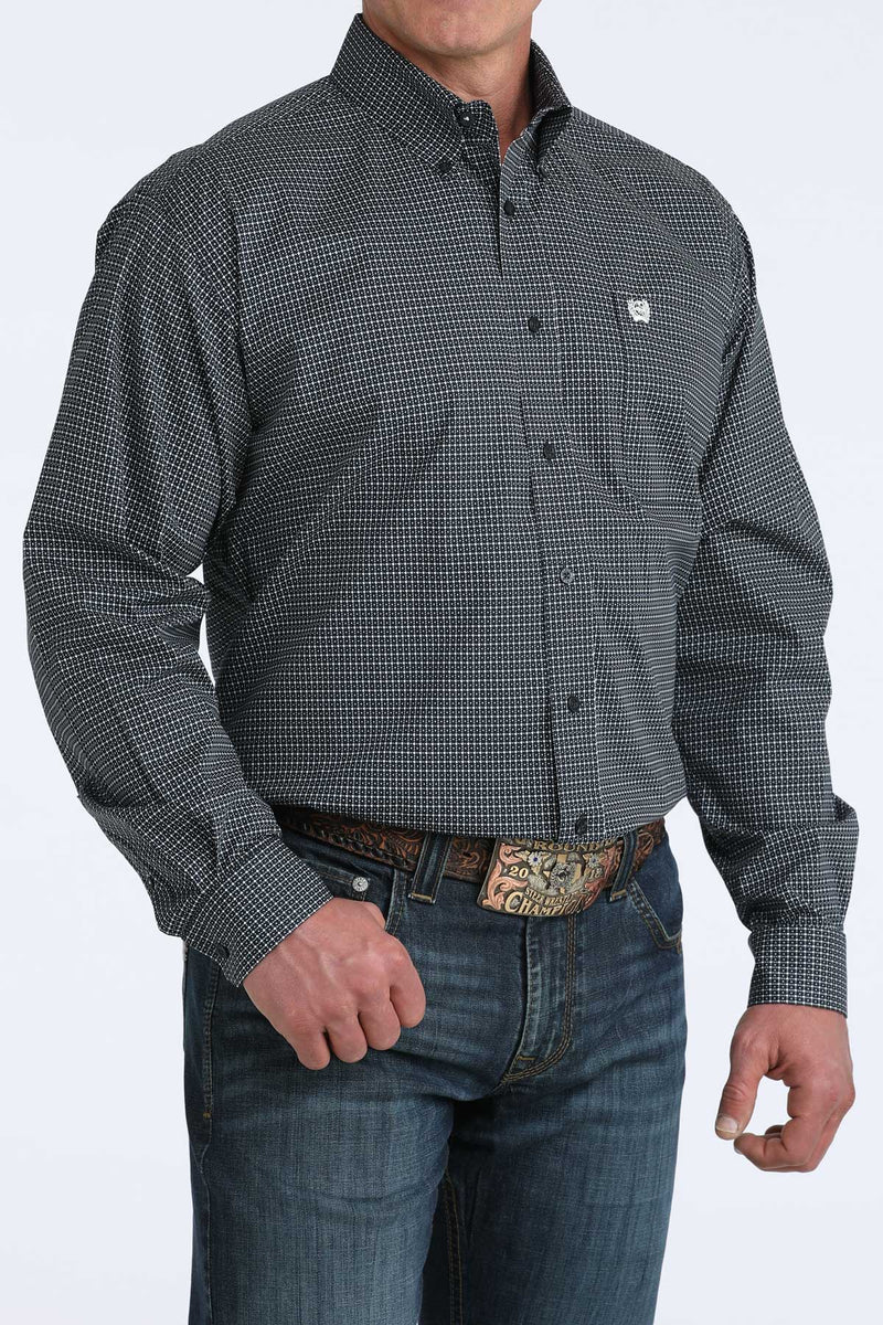 CLMTW1106079 Men's Cinch L/S Button up- Navy Print