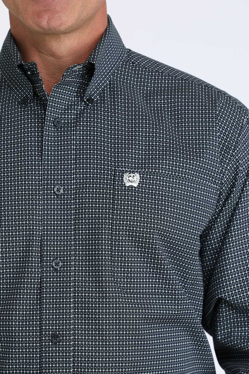 CLMTW1106079 Men's Cinch L/S Button up- Navy Print