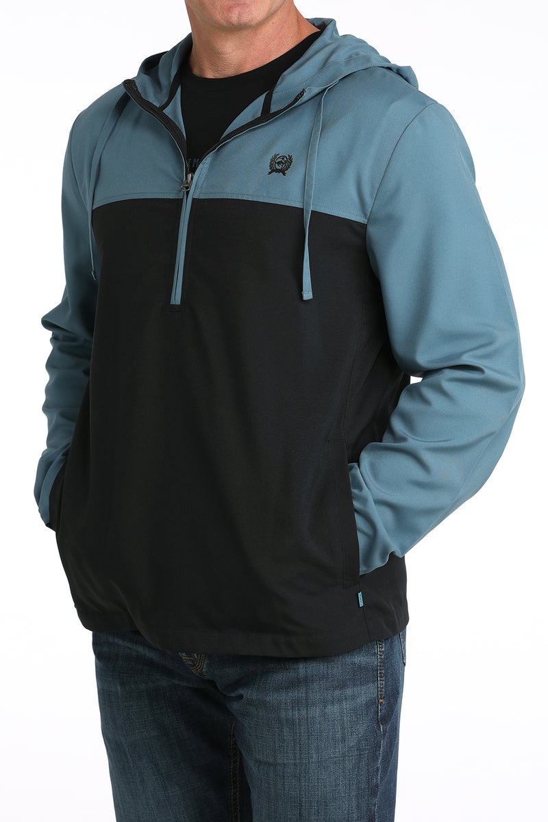 CLMTJ1936001 Men's Cinch Winder breaker Hoodie- Blue/Black
