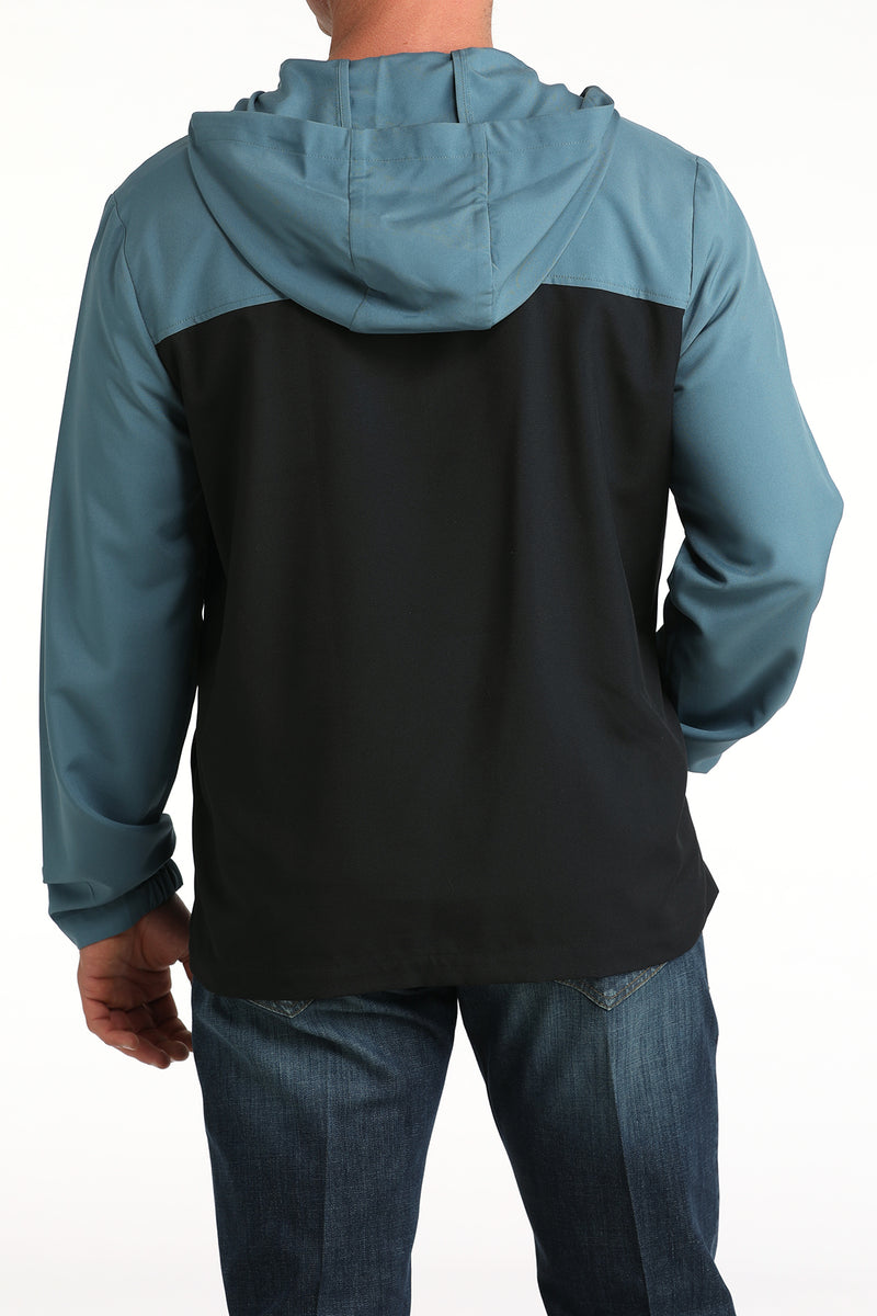 CLMTJ1936001 Men's Cinch Winder breaker Hoodie- Blue/Black
