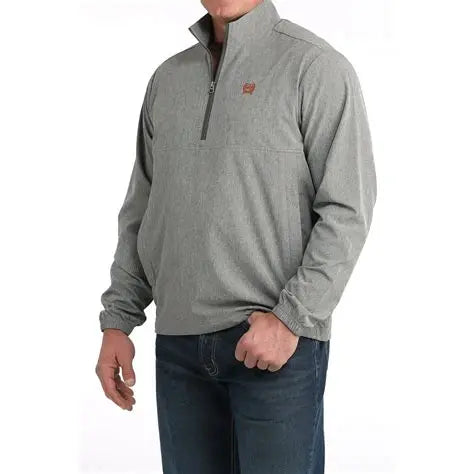 CLMWJ1935001 Cinch Men's 1/4 Zip WindBreaker- Grey