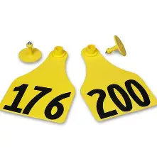 ACFLXNUM-176-200-Yellow Allflex Maxi Numbered Tags 25's