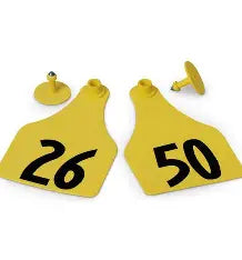 ACFLXNUM-26-50-Yellow Allflex Maxi Numbered Tags 25's