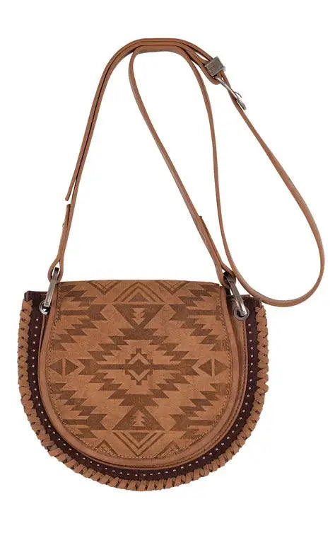 BG2511320142 Saddle Bag Purse Tan Aztec
