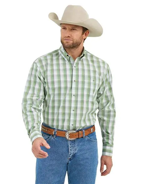 CL112359456 Wrangler Mens L/S Shirt-Rlxd Fit-Plaid