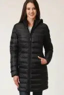 CL03-098-0693-62 Black Ladies Roper Down Long Coat