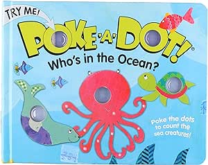 BGMDL41342 Poke-A-Dot Book -"Who's in the Ocean"