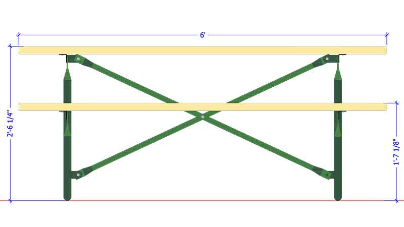 LE8446 Picnic Table Frames